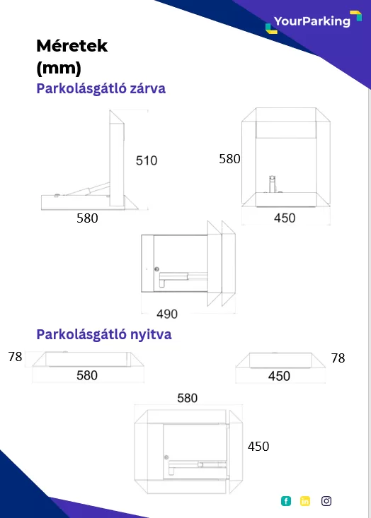YourParkin technikai adatai